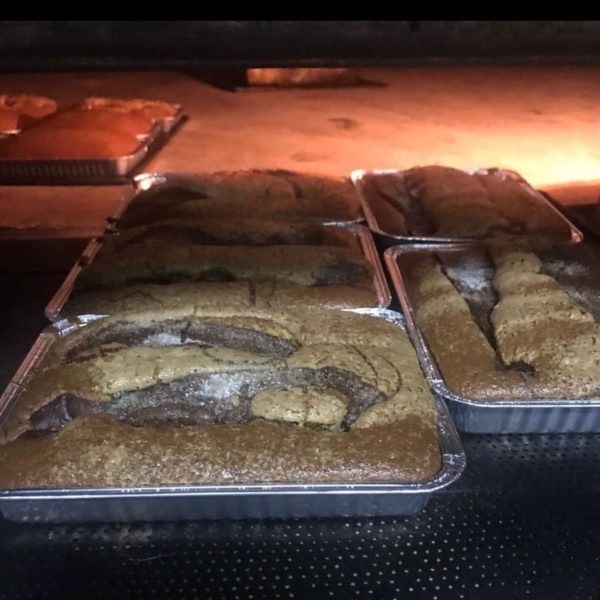 Bizcocho relleno de chocolate en horno de leña Arroyo del Ojanco Jaén